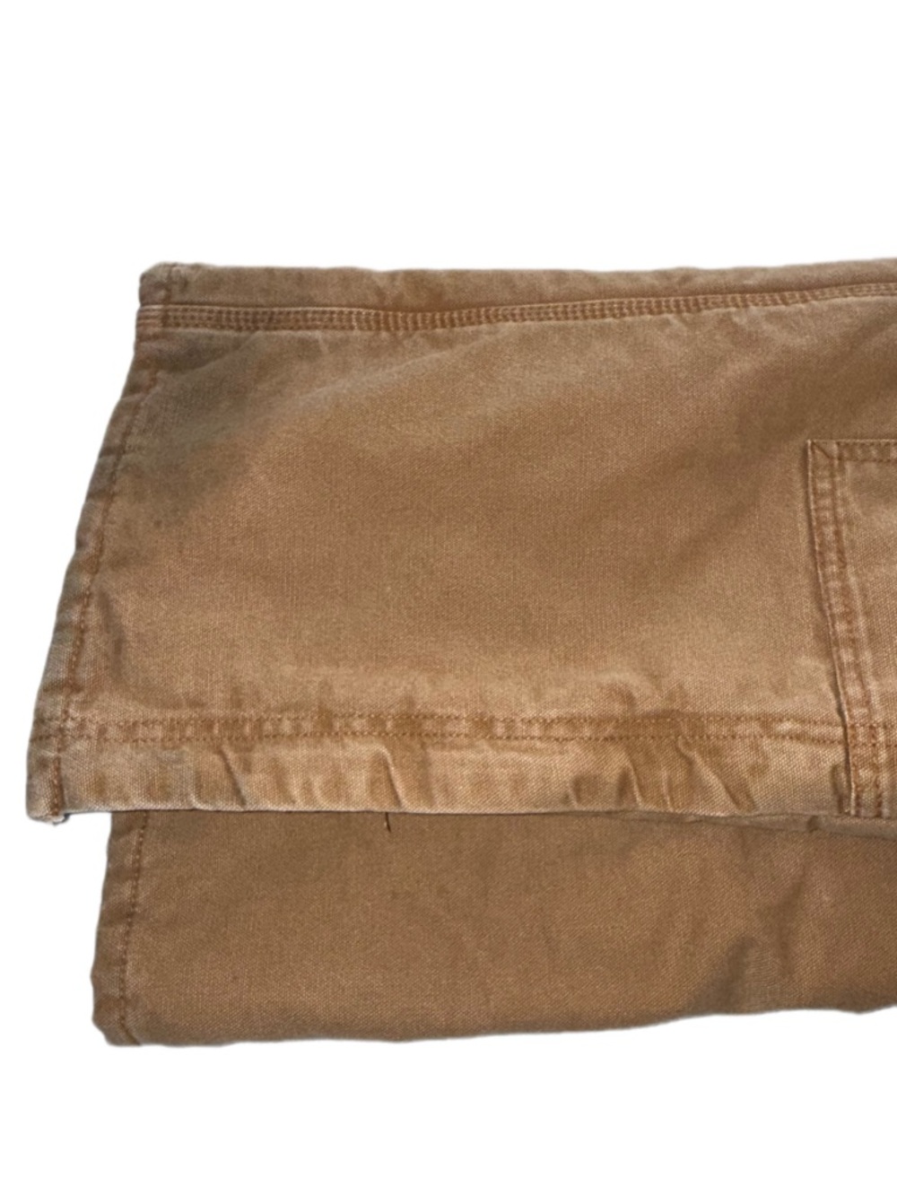 Carhartt Boys Size 12 Brown Duck Canvas Overalls Knee Pad Inseam 25 Workwear - Picture 10 of 11